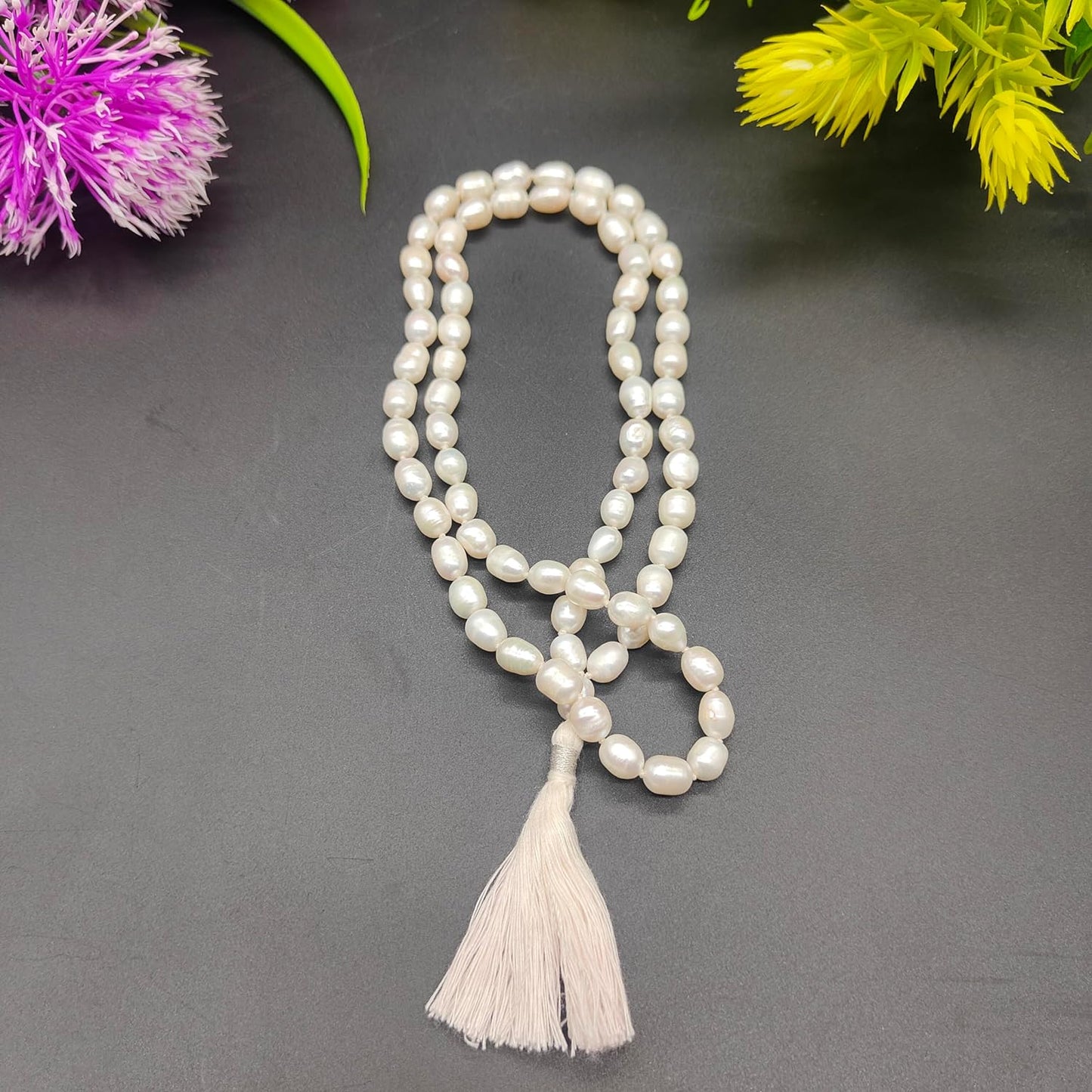 Premium Sacha Moti Real Pearl Drop Beads Mala 72 Beads
