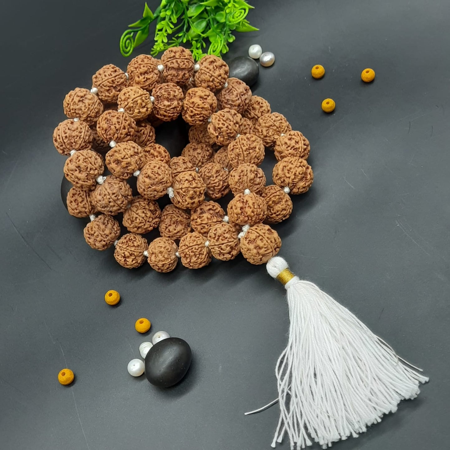 Super Quality 5 Mukhi / Five Face Rudraksha Mala From Nepal 54+1 Beads 22-23mm