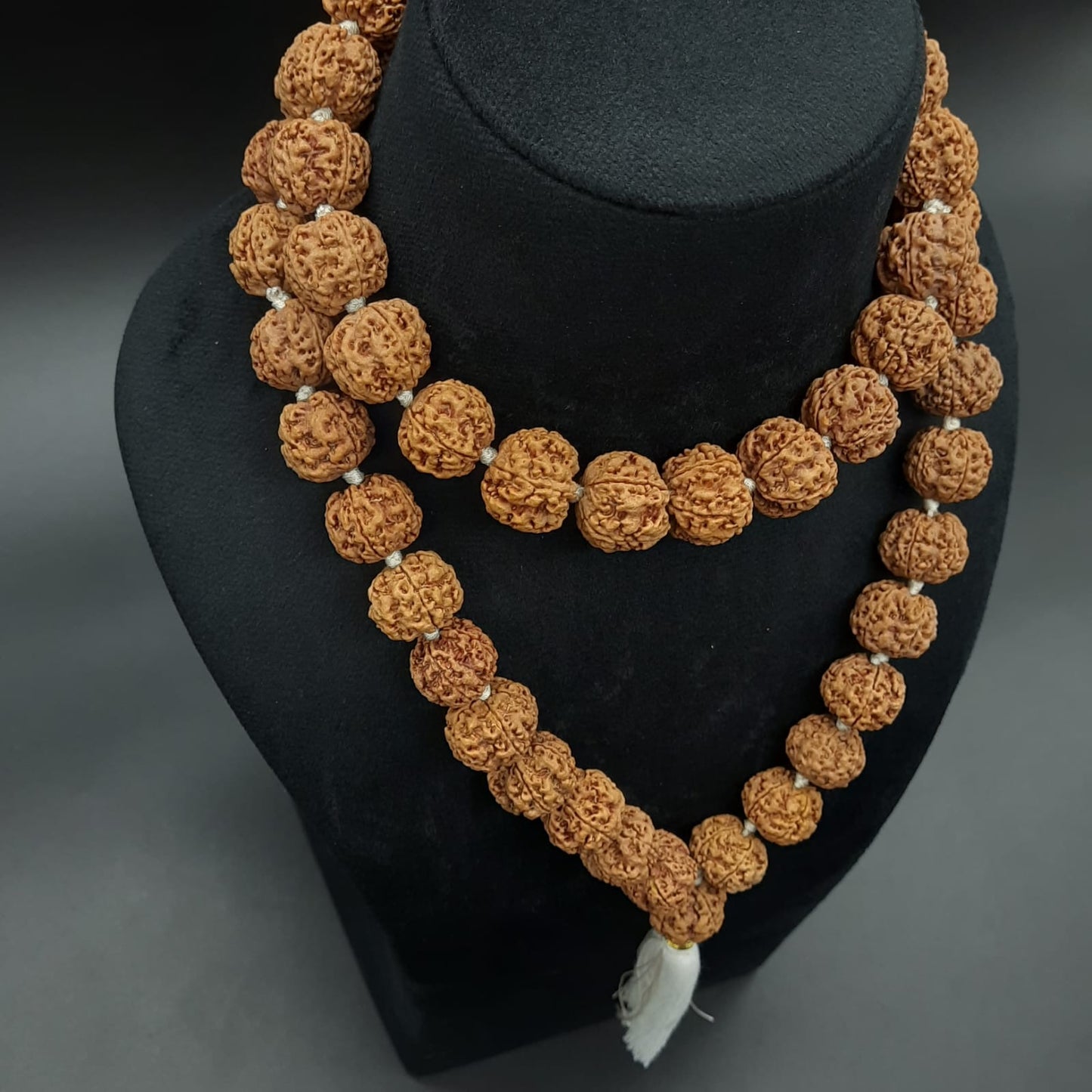 Super Quality 5 Mukhi / Five Face Rudraksha Mala From Nepal 54+1 Beads 22-23mm