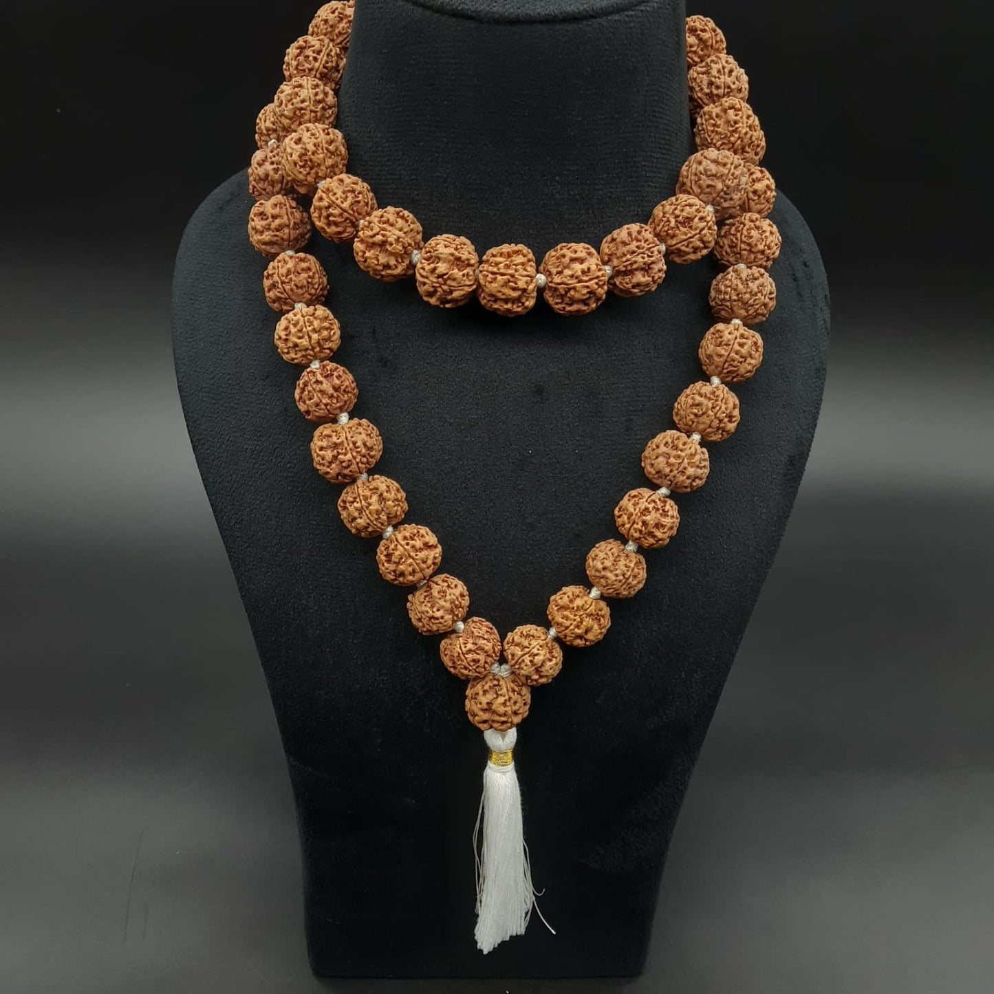 Super Quality 5 Mukhi / Five Face Rudraksha Mala From Nepal 54+1 Beads 22-23mm