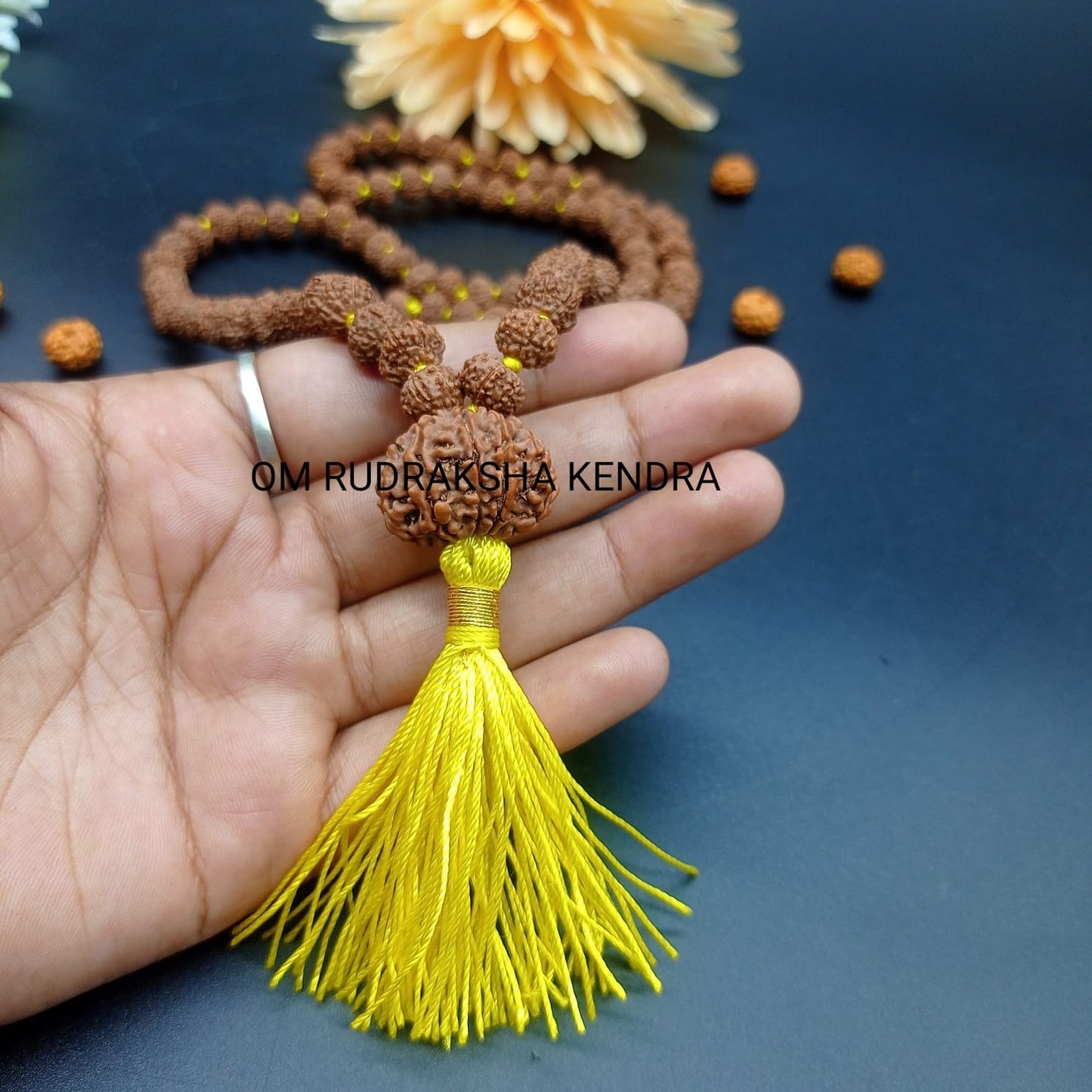 10 Mukhi / Ten Face Java Rudraksha Mala With 10 Mukhi / Ten Face Nepal Rudraksha 108+1 Beads 8-10mm