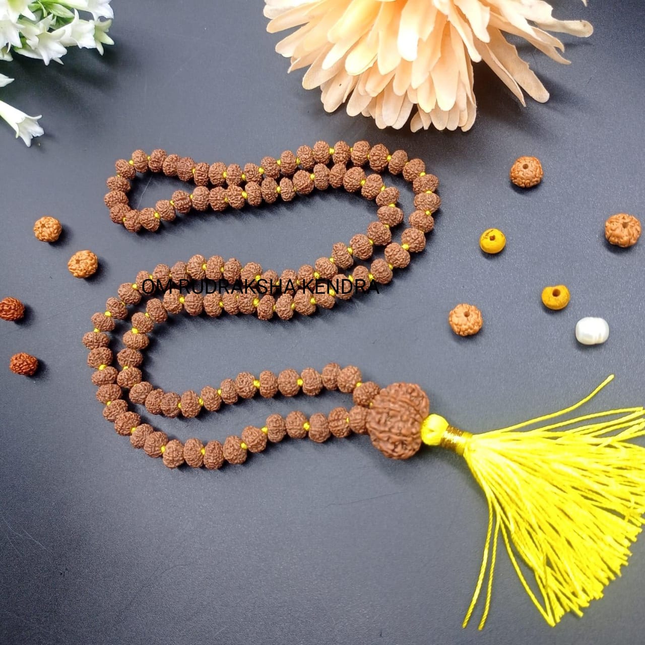 10 Mukhi / Ten Face Java Rudraksha Mala With 10 Mukhi / Ten Face Nepal Rudraksha 108+1 Beads 8-10mm