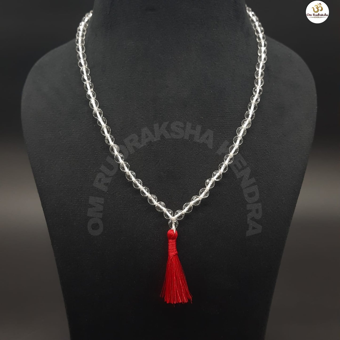 Diamond Cut Clear Quartz / Sphatik Mala 108+1 Beads 7mm