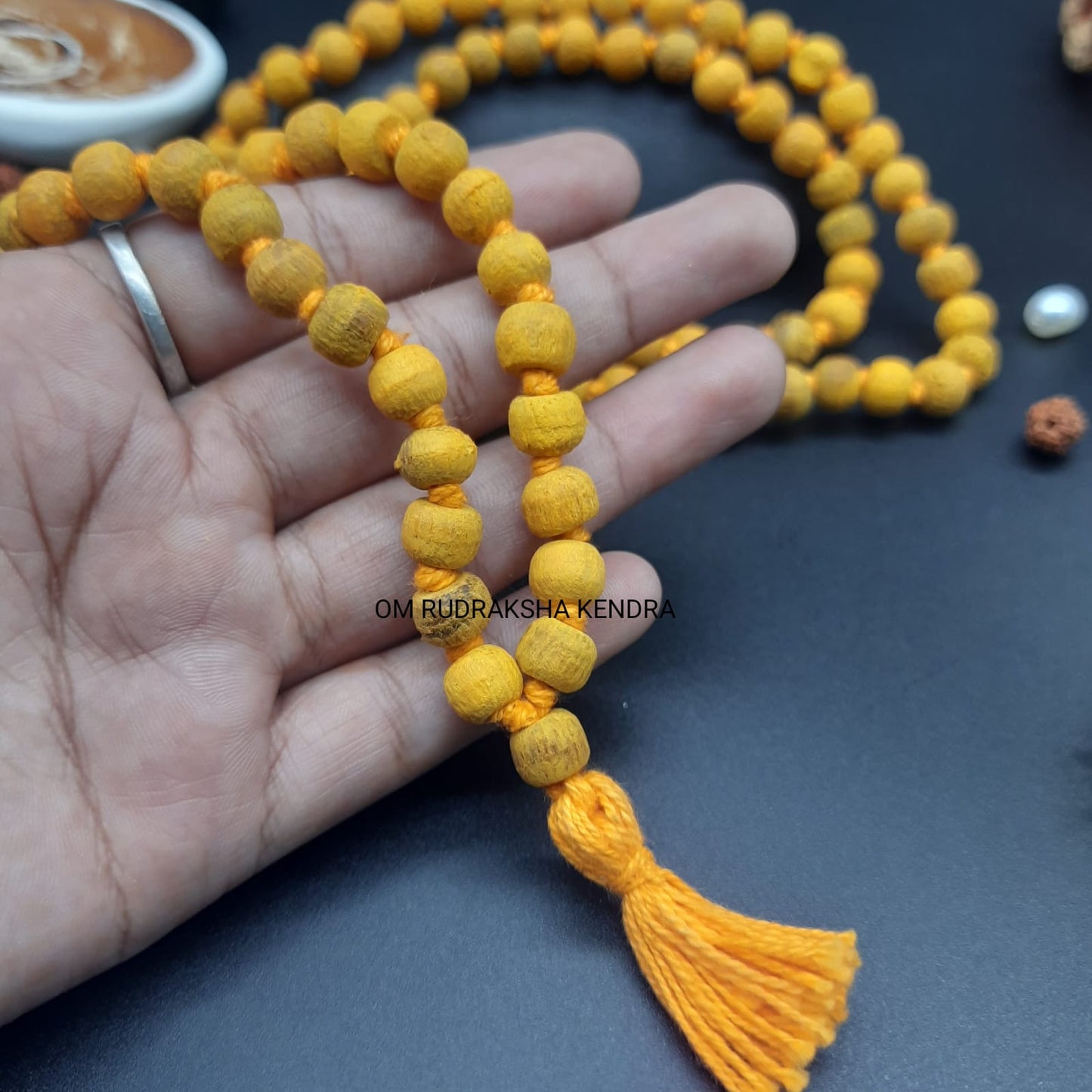 Haldi Mala 108+1 beads  7-8mm