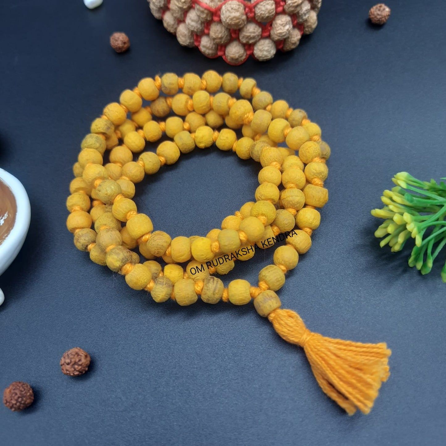 Haldi Mala 108+1 beads  7-8mm