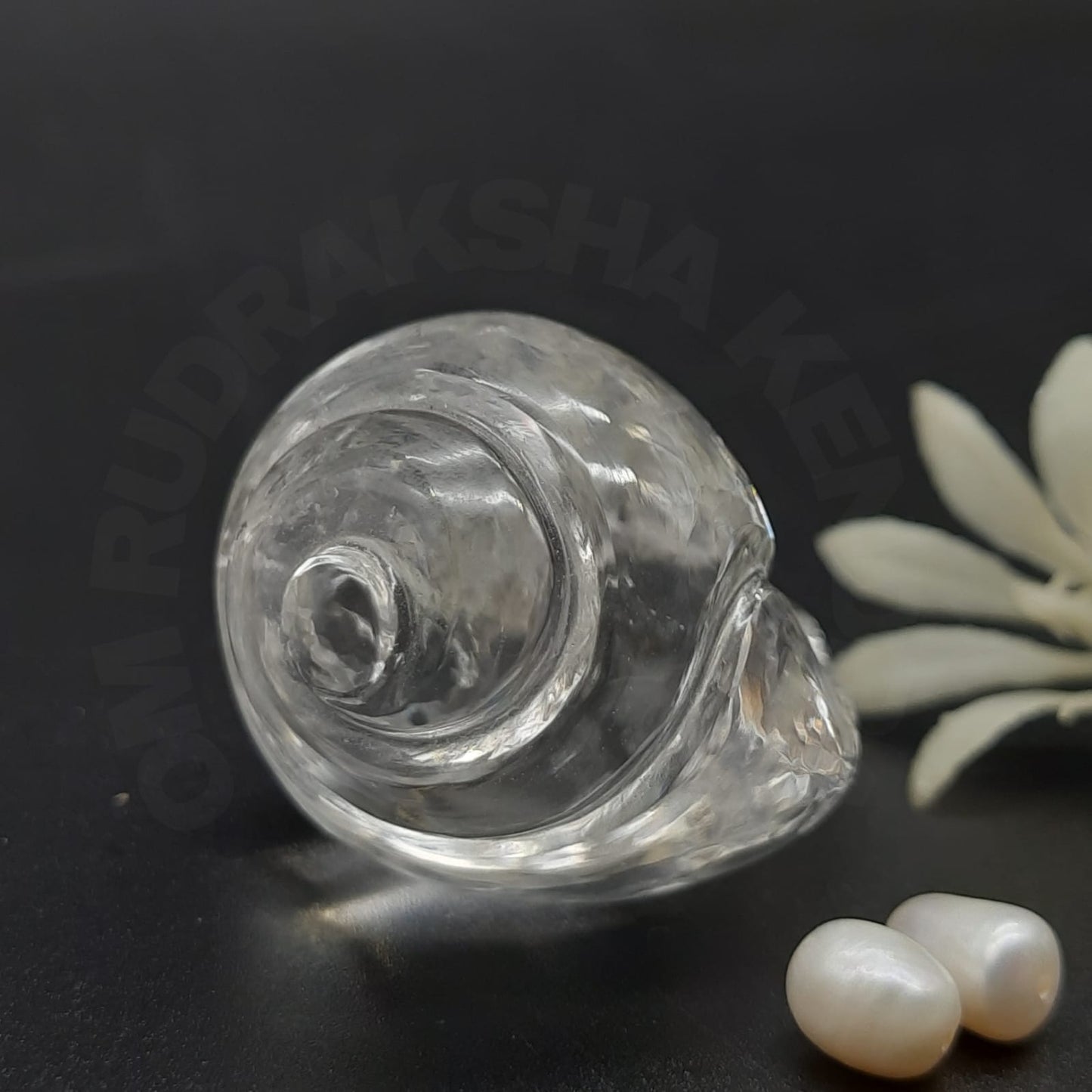Sphatik / Clear Quartz Shankh For Pooja Mandir