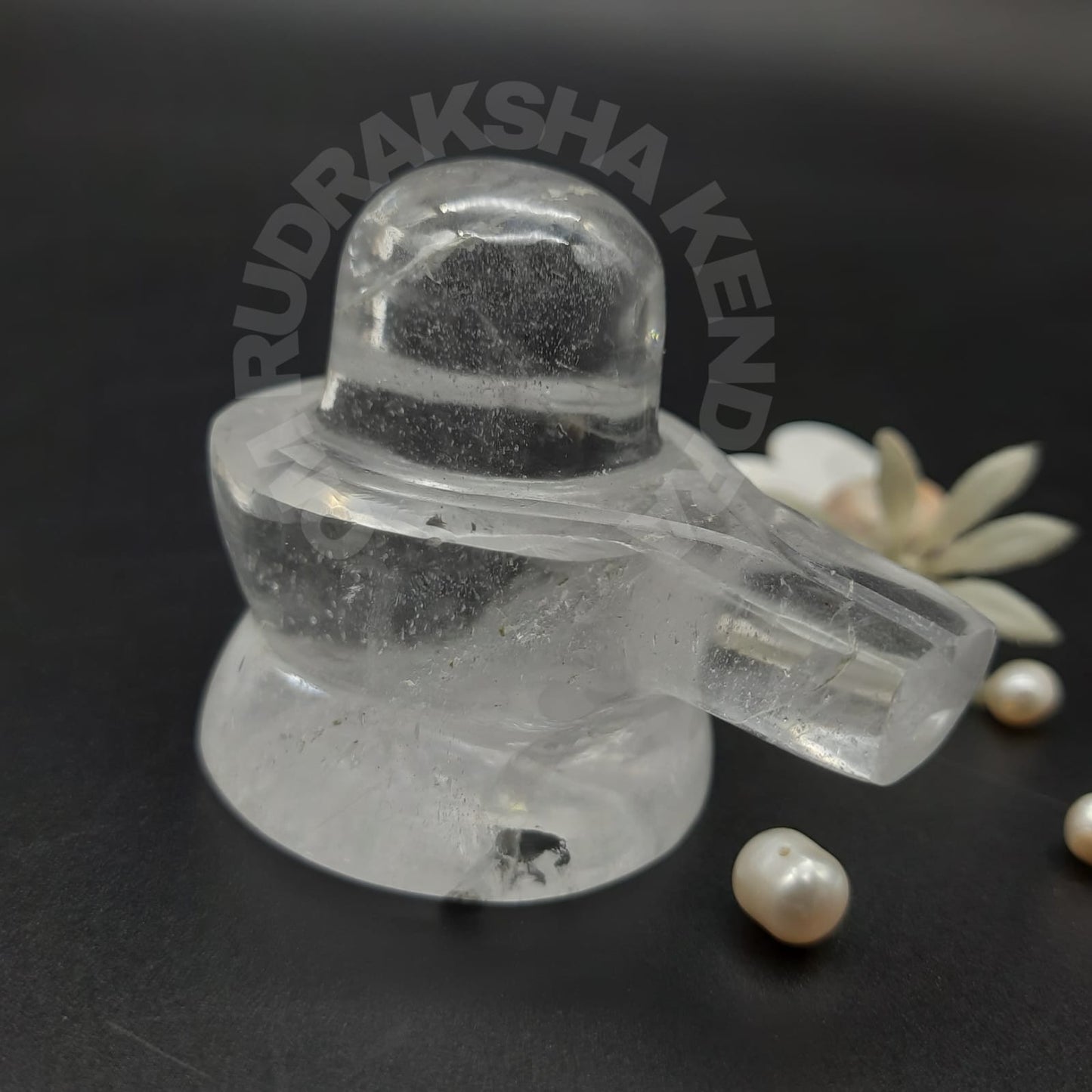 Natural Sphatik Clear Quartz Shivlingam 1.5-2 inch