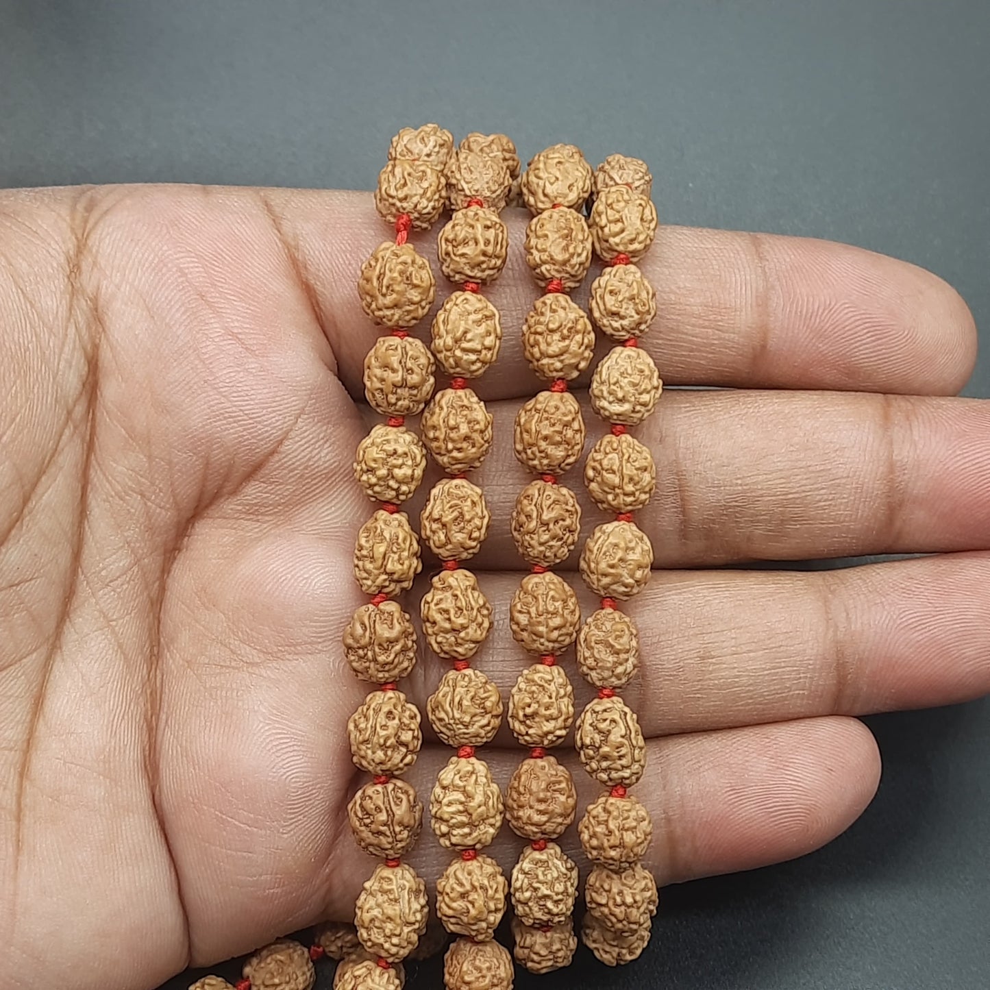 4 Mukhi / Four Face Java Rudraksha Mala 108+1 Beads 8-9mm