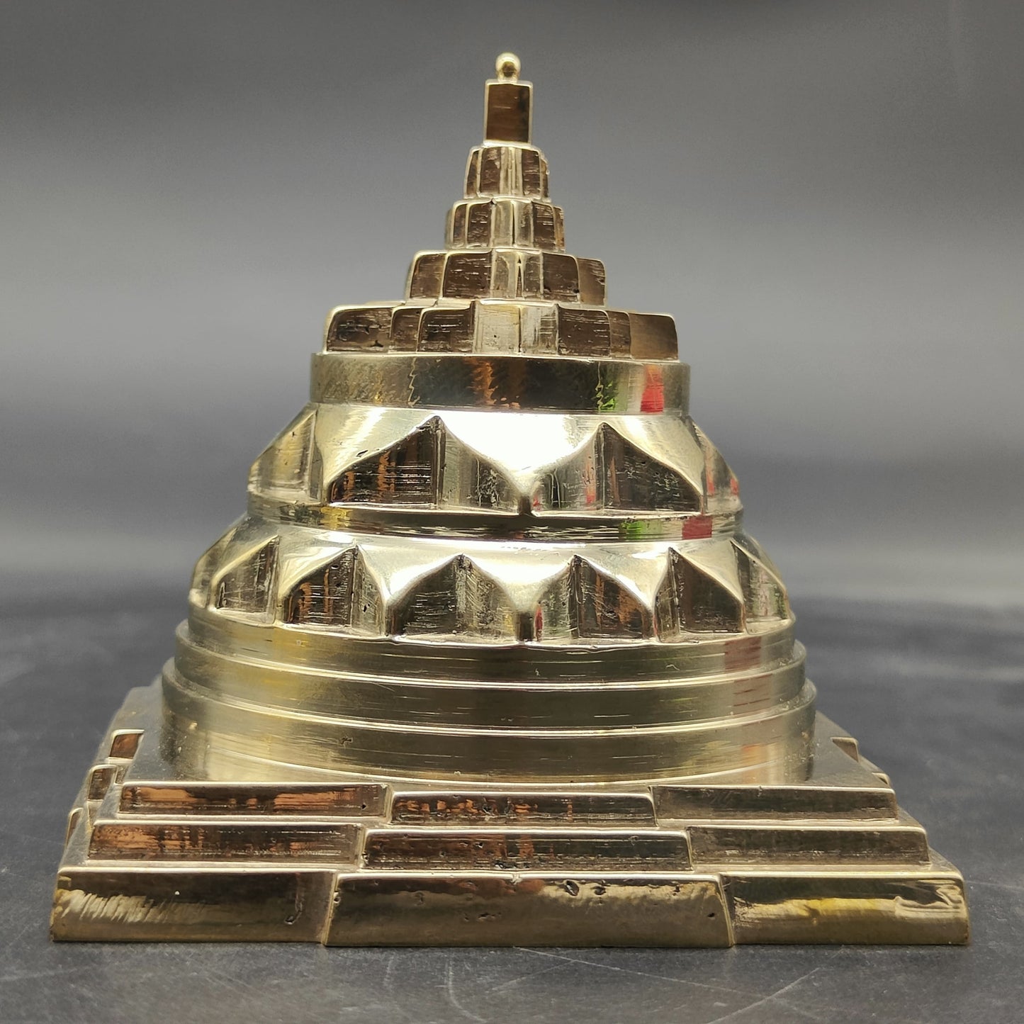 Handcrafted Akand Solid Shree Meru Shree Yantra - 3.5*3.5 Inch | Sacred Geometric Spiritual Tool for Wealth and Prosperity