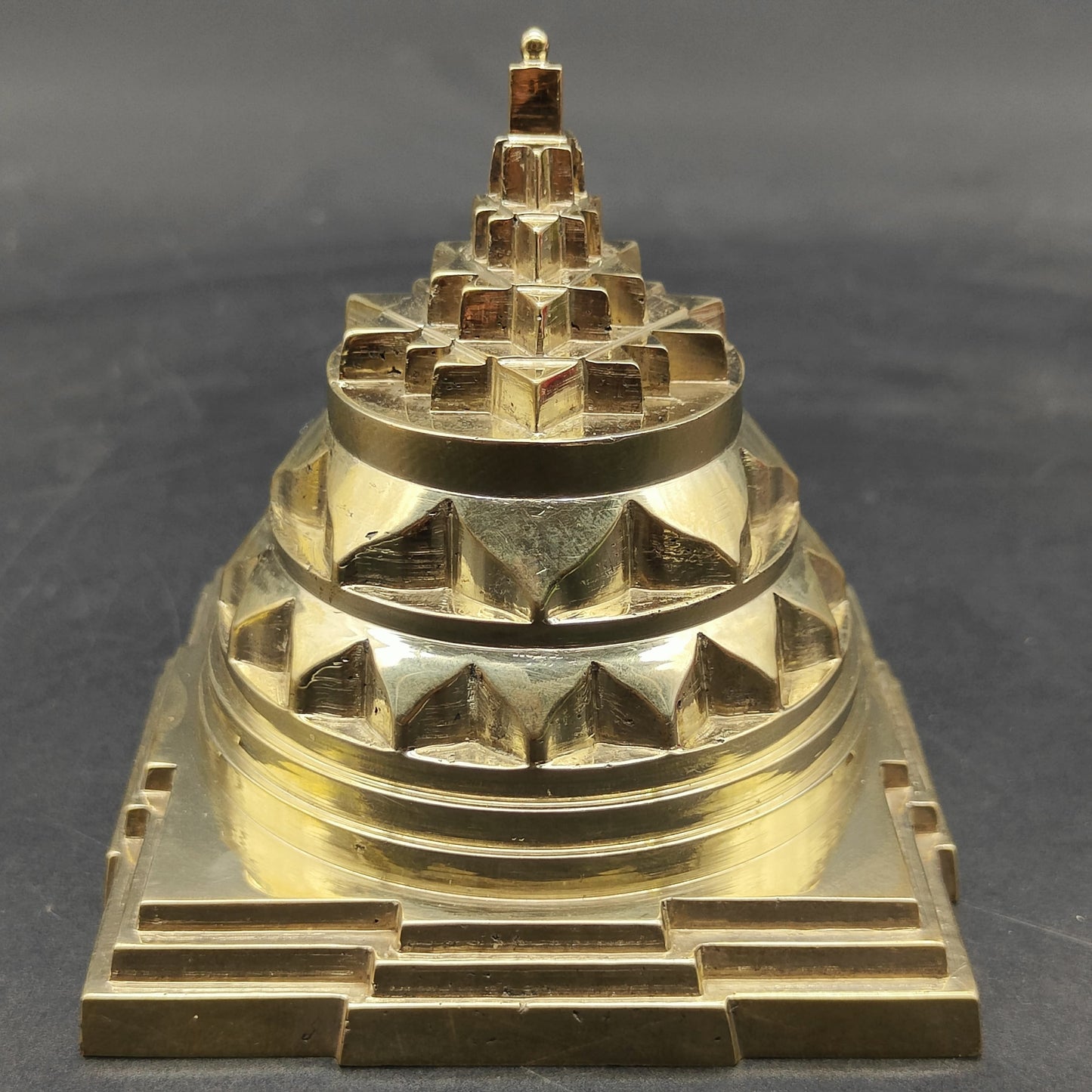 Handcrafted Akand Solid Shree Meru Shree Yantra - 3.5*3.5 Inch | Sacred Geometric Spiritual Tool for Wealth and Prosperity
