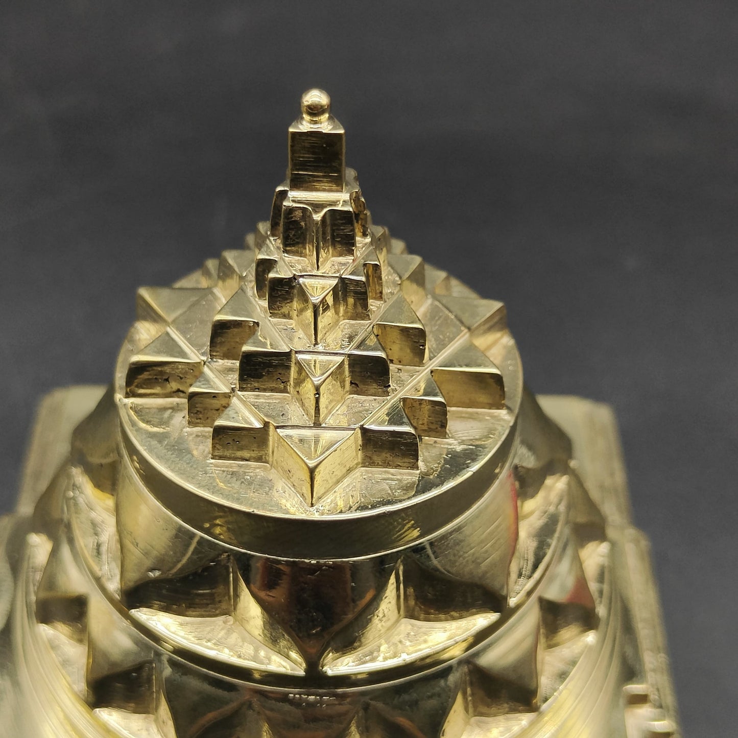 Handcrafted Akand Solid Shree Meru Shree Yantra - 3.5*3.5 Inch | Sacred Geometric Spiritual Tool for Wealth and Prosperity