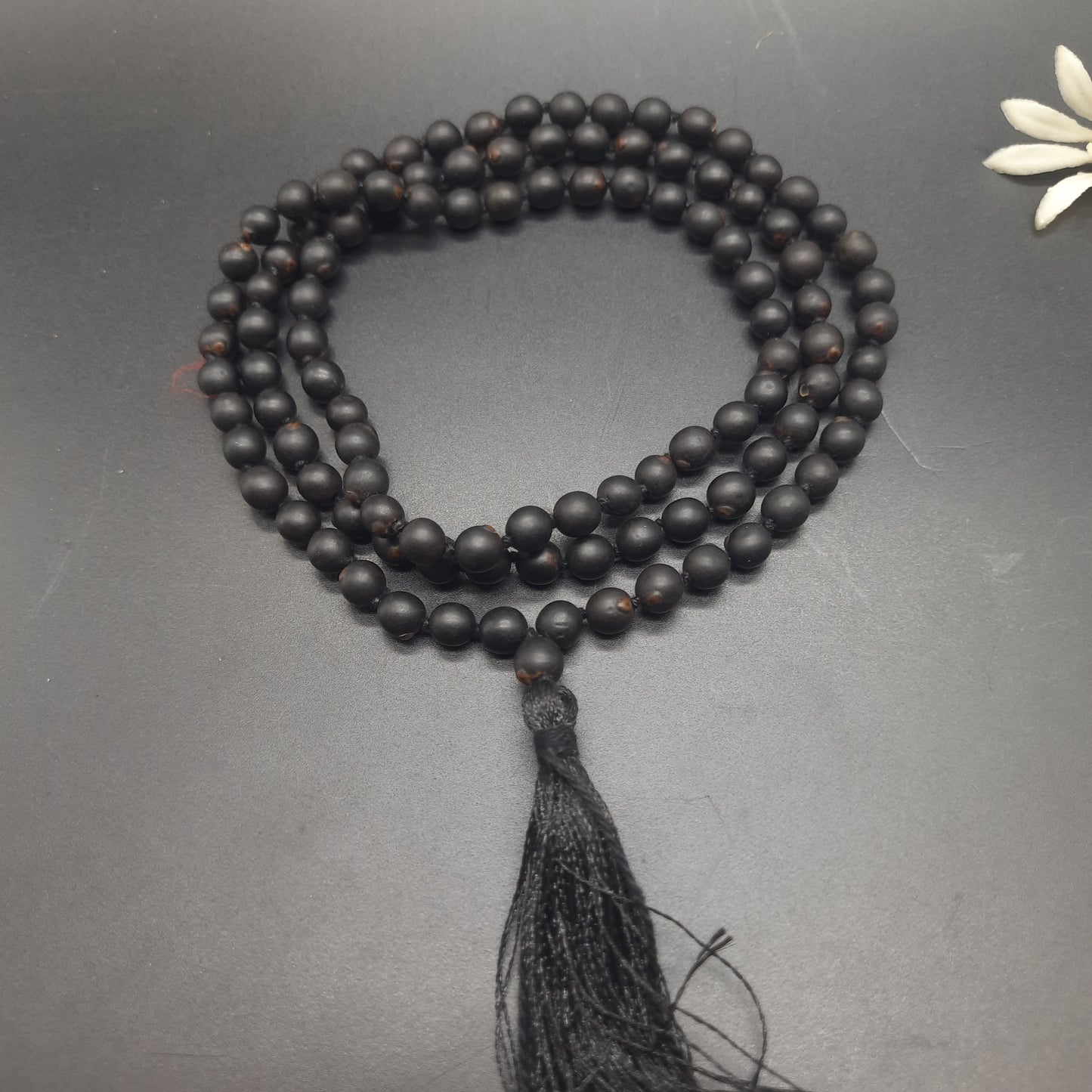 Rare Black Vaijyanti Mala | Authentic & Handcrafted | Spiritual Prayer 108+1 Beads 7mm, Lab Certified