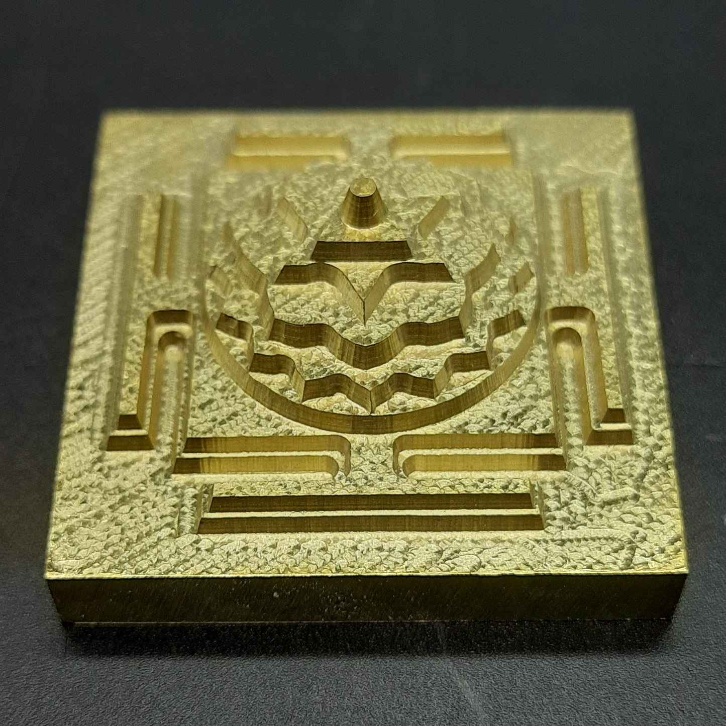 Meru Shree Yantra for Home Temple Made In Panchdhatu - Sacred Geometric Design | 1.5*1.5 Inch