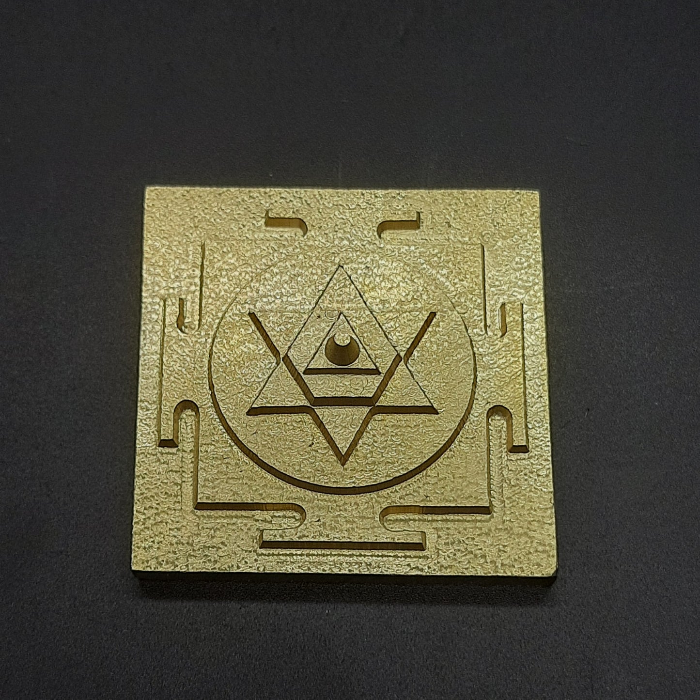 Meru Shree Yantra for Home Temple Made In Panchdhatu - Sacred Geometric Design | 1.5*1.5 Inch