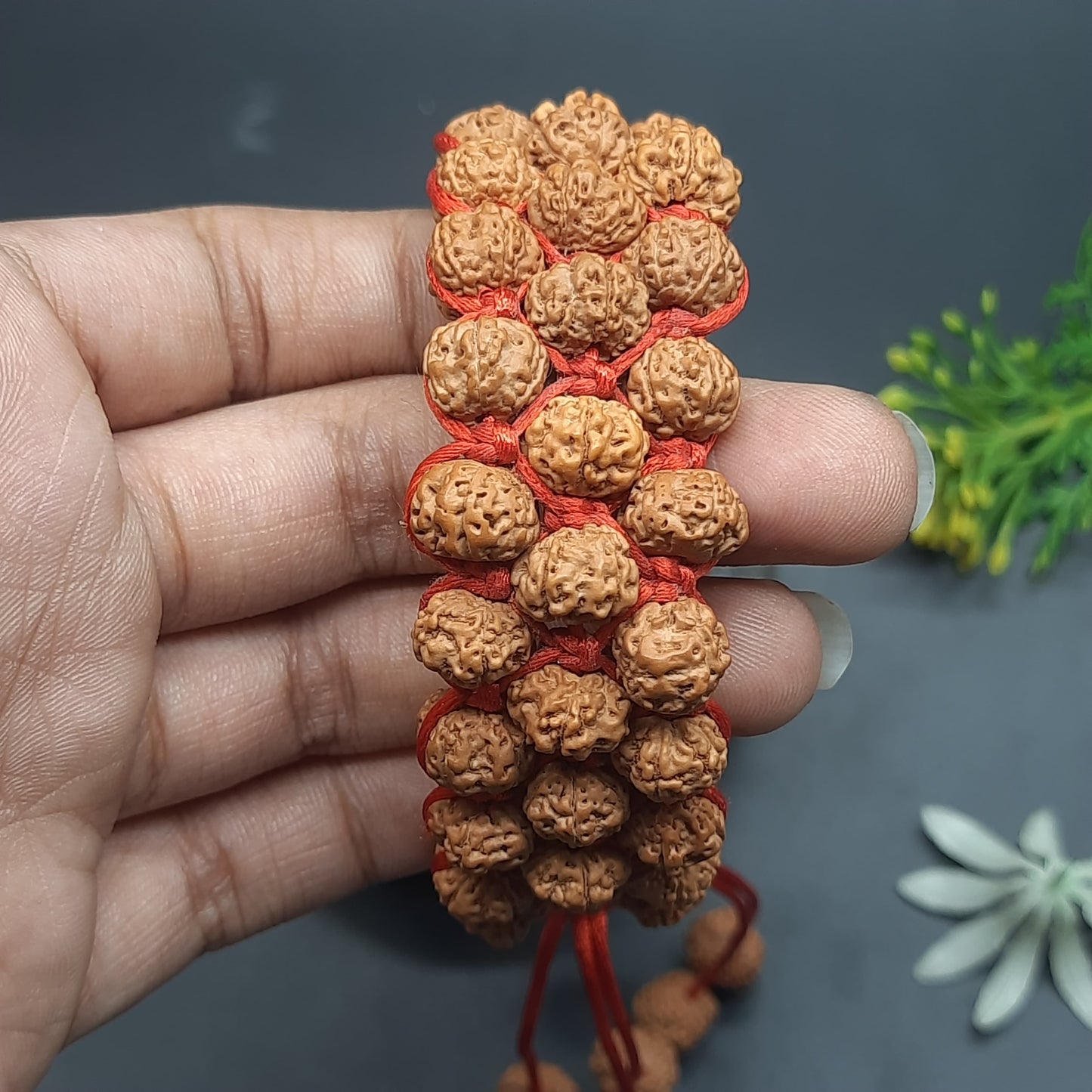 5 Mukhi five face Chikna Pathri Rudraksha Beads Bracelet | Natural Spiritual Healing Beads