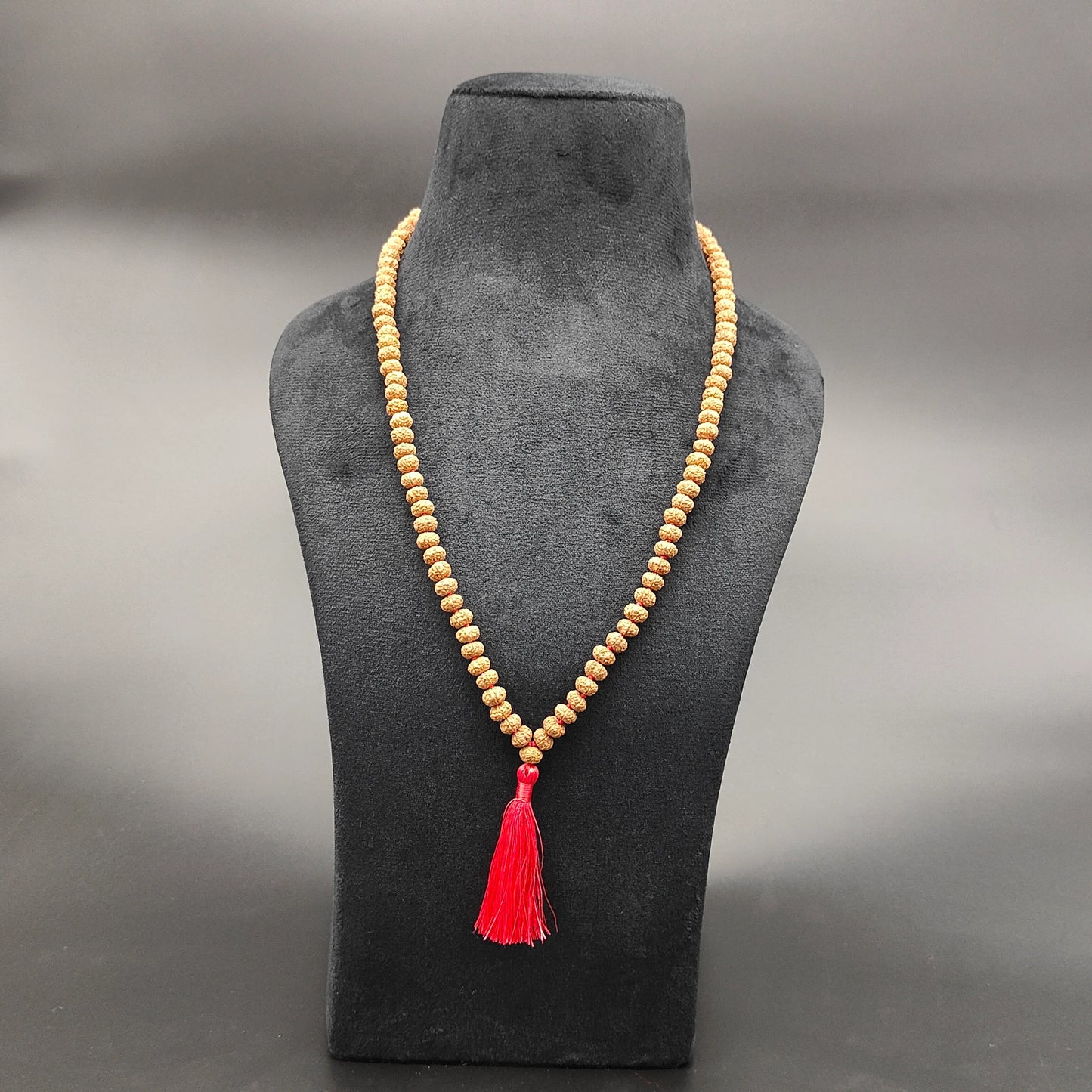 8 Mukhi Eight Face Java Rudraksha Beads Mala 8-10mm, 108+1 Beads Lab Certified