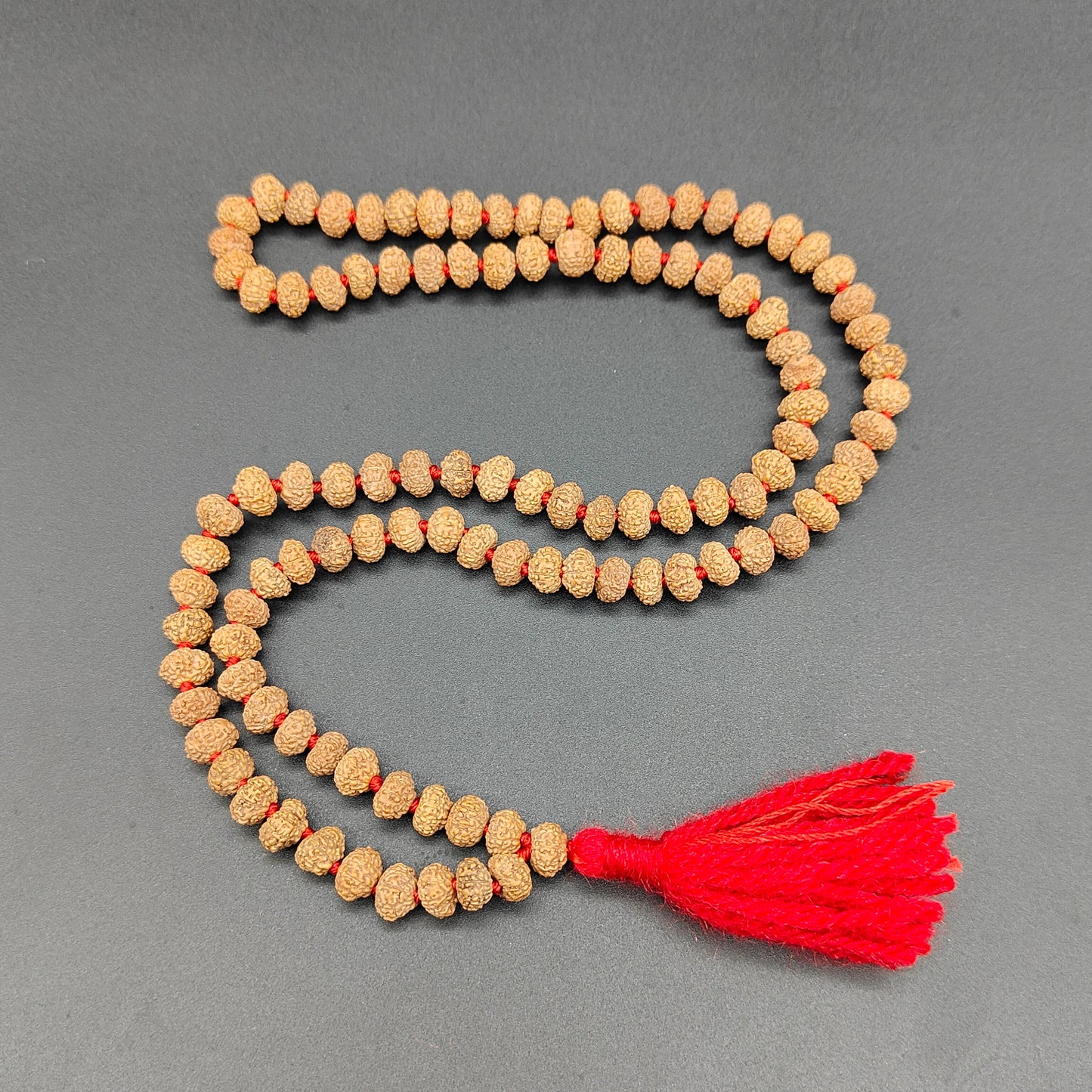 8 Mukhi Eight Face Java Rudraksha Beads Mala 8-10mm, 108+1 Beads Lab Certified