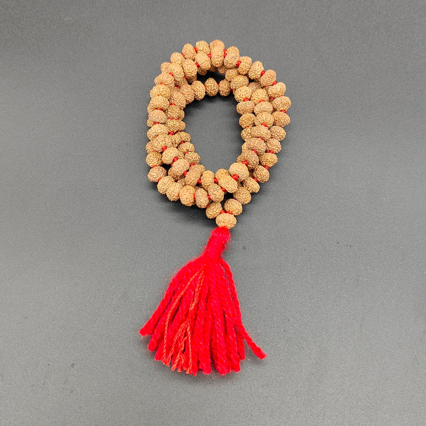 8 Mukhi Eight Face Java Rudraksha Beads Mala 8-10mm, 108+1 Beads Lab Certified