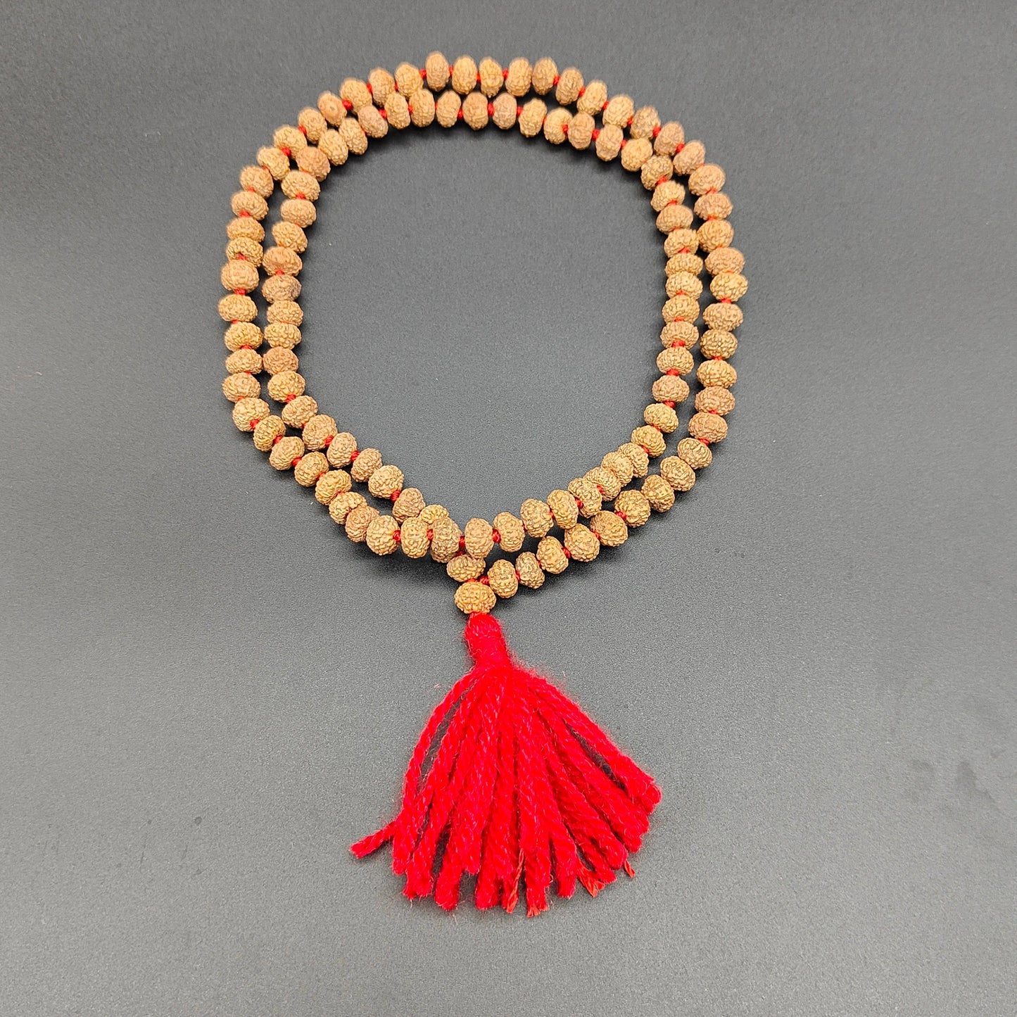 8 Mukhi Eight Face Java Rudraksha Beads Mala 8-10mm, 108+1 Beads Lab Certified