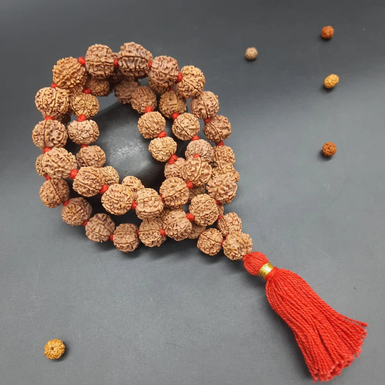 7 Mukhi / Seven Face Nepal Rudraksha Mala 54+1beads 17-18mm