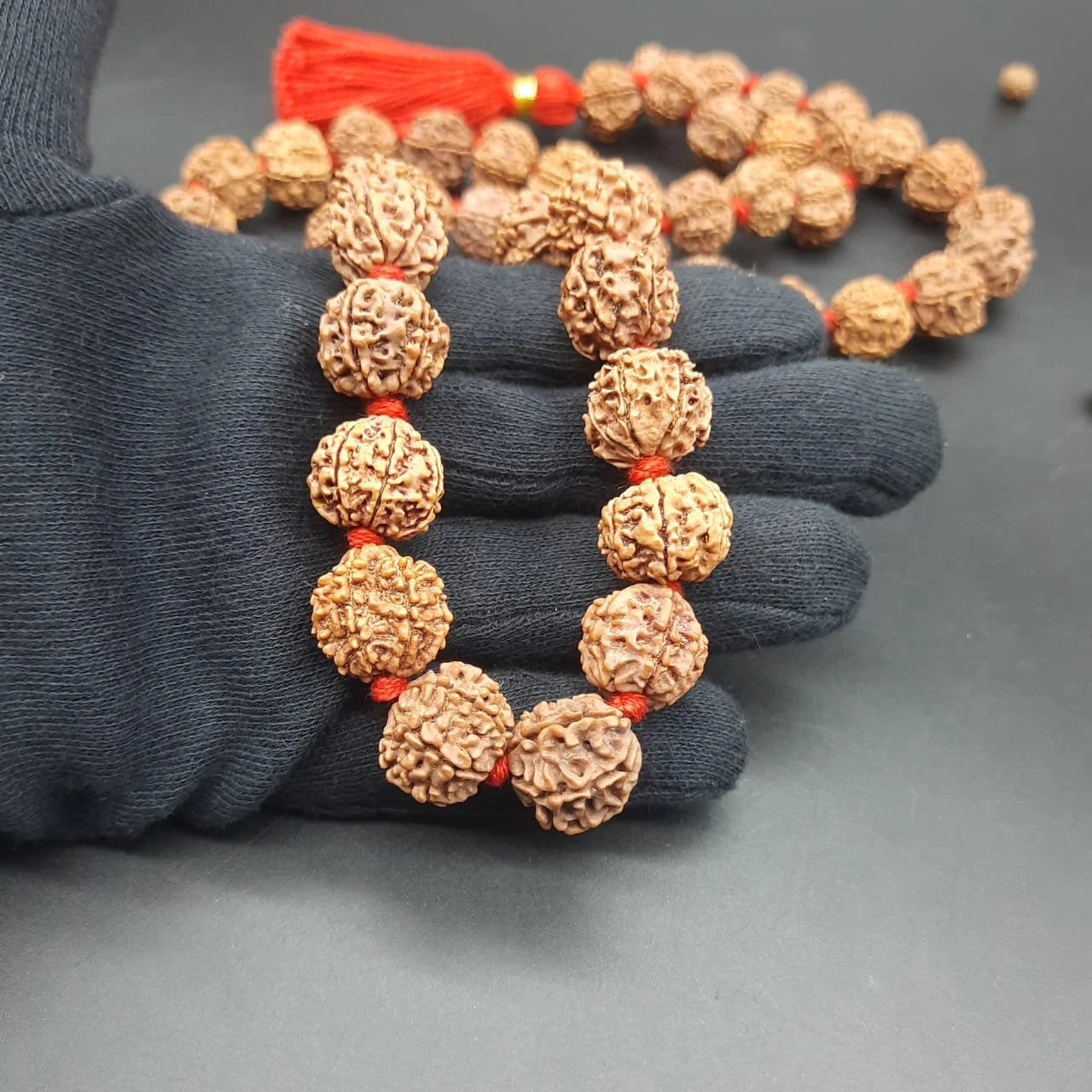 7 Mukhi / Seven Face Nepal Rudraksha Mala 54+1beads 17-18mm