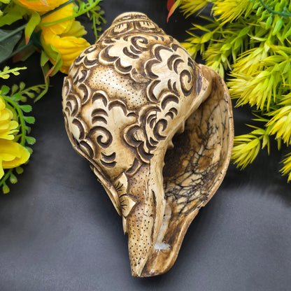 Vamavrati / Blowing Shankh With Beautiful Crafted Lord Maa Laxmi