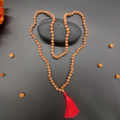 Rudraksha Japa Mala 7 mm | Authentieke Indiase 108 kralen | Handgeplukt | Rozenkrans voor zingen Rudraksha Japa Mala 7 mm | Authentieke Indiase 108 kralen | Handgeplukt | Rozenkrans voor zingen