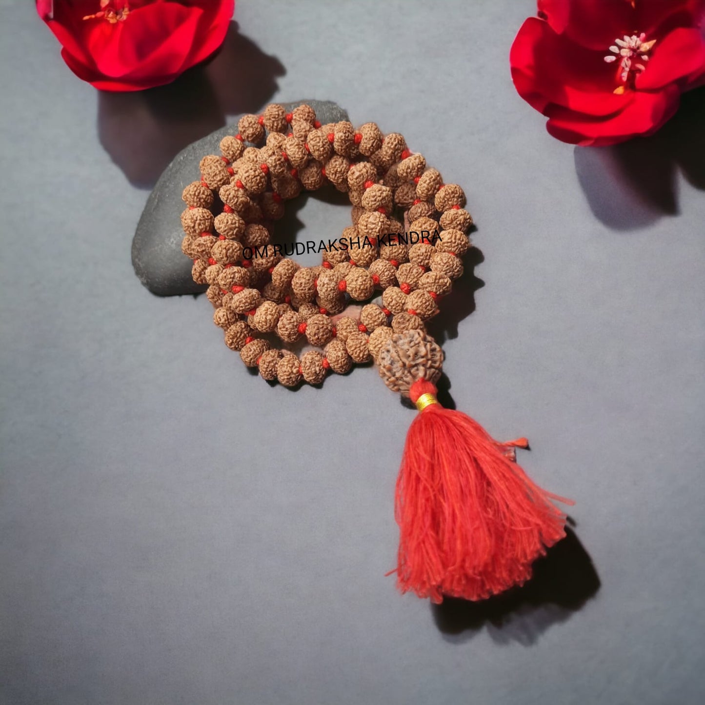 7 Mukhi / Seven face Java Rudraksha Mala With 7 Mukhi Nepal Sumeru Rudraksha 108+1 Beads 9-10 mm