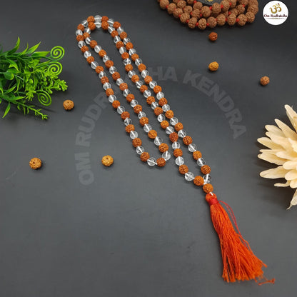 Sphatik Rudraksha Mala 1088+1 Beads 7-8mm