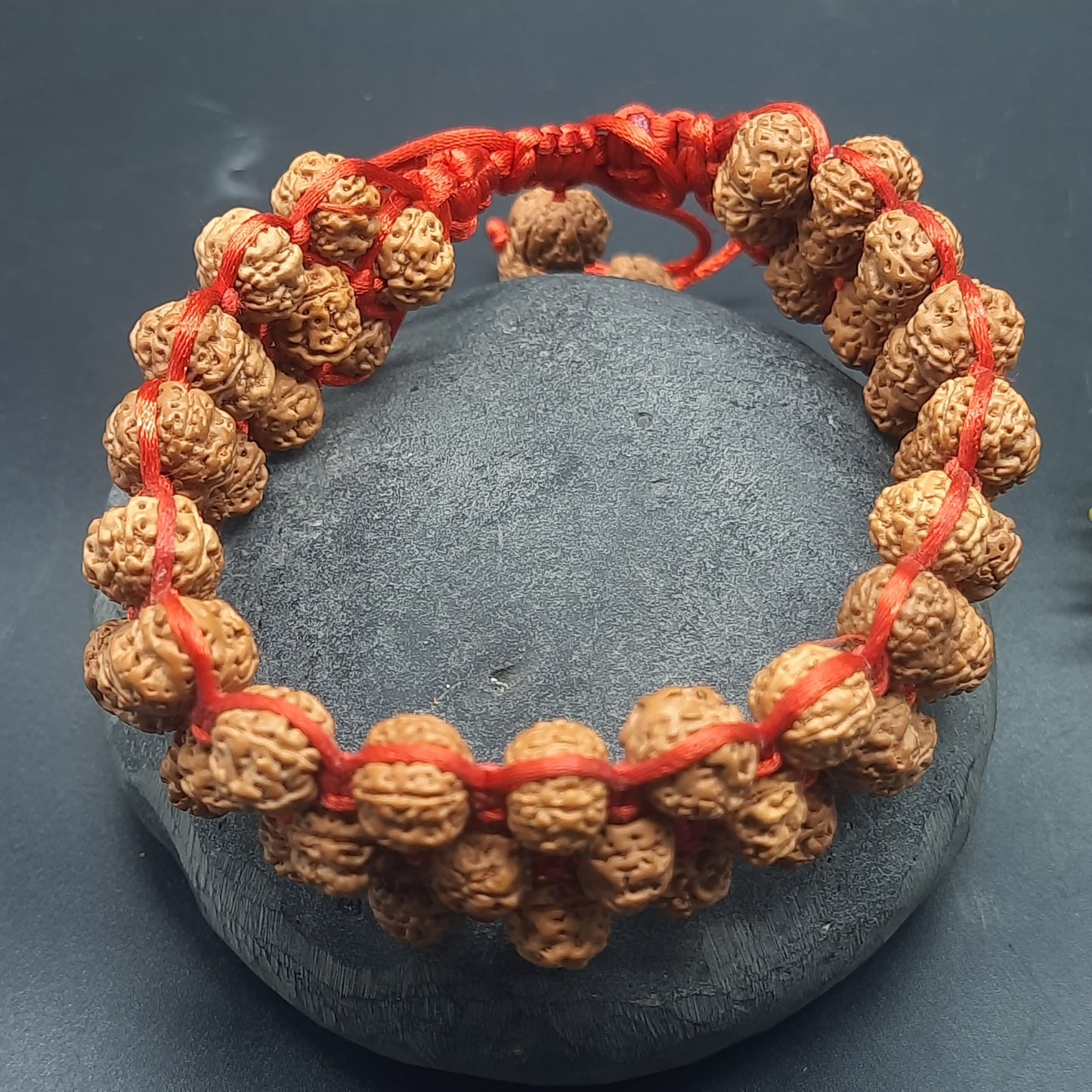 5 Mukhi five face Chikna Pathri Rudraksha Beads Bracelet | Natural Spiritual Healing Beads