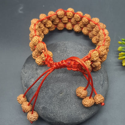5 Mukhi five face Chikna Pathri Rudraksha Beads Bracelet | Natural Spiritual Healing Beads