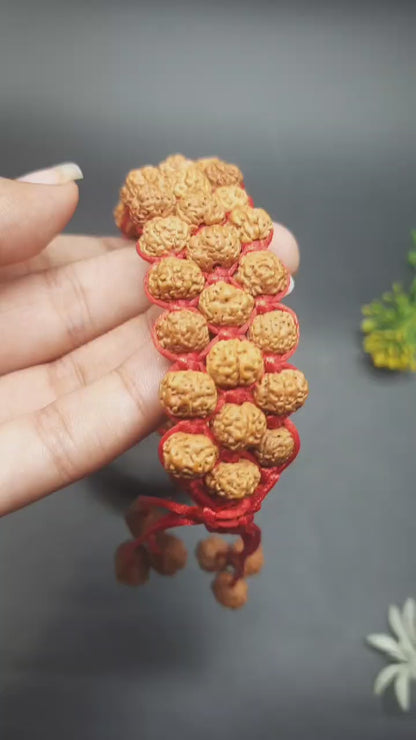 5 Mukhi five face Chikna Pathri Rudraksha Beads Bracelet | Natural Spiritual Healing Beads