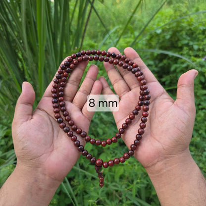 Red Chandan Mala for meditation and prayer