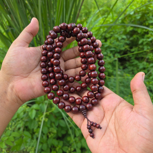 108 bead Red Sandalwood prayer mala